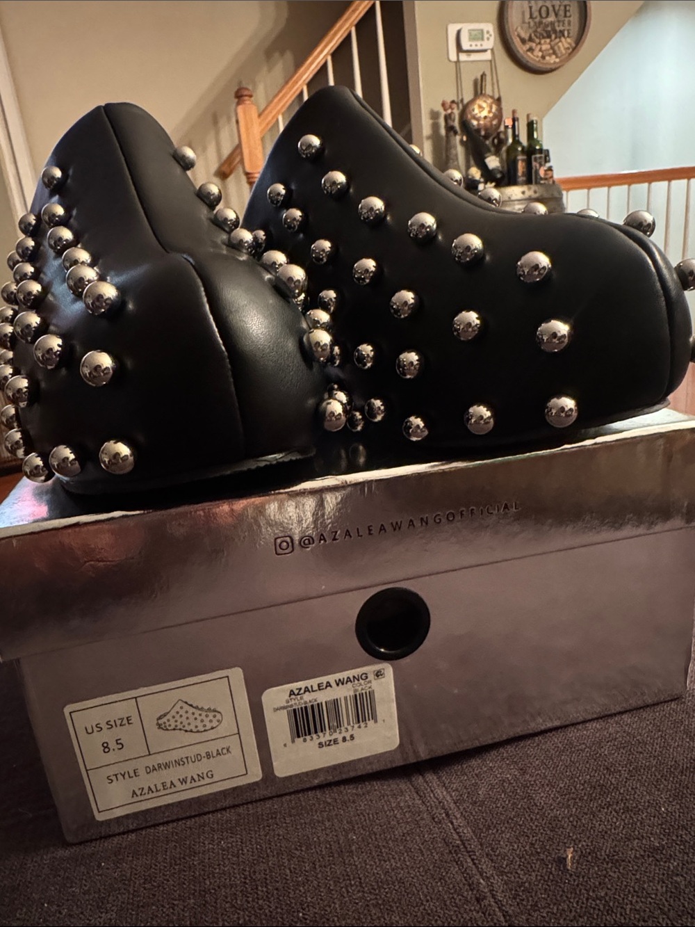 Azalea Wang Black Studded Mule Clogs - Picture 6 of 6